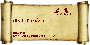 Abel Makár névjegykártya